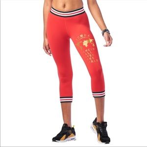 Wide WaistBand Flattens Tummy Official Zumba Wear Tribe Perfect Capri Leggings Wide WaistBand Flattens Tummy Official Zumba Wear Tribe Perfect Capri Leggings